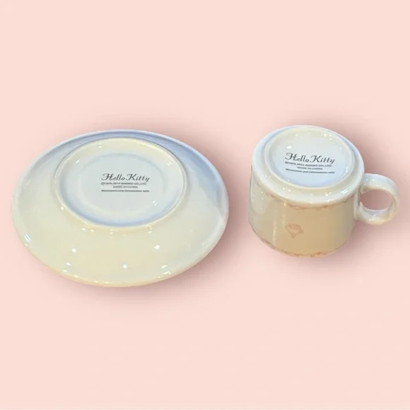 Japan Sanrio Hello Kitty Stackable Espresso Cups & Saucers Set Of 4 (2014)